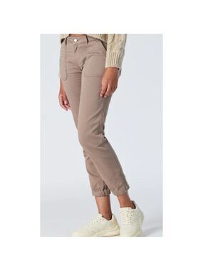 Mavi Ivy Slim Cargo Mid Rise Pant, Mushroom Beige - Size 24